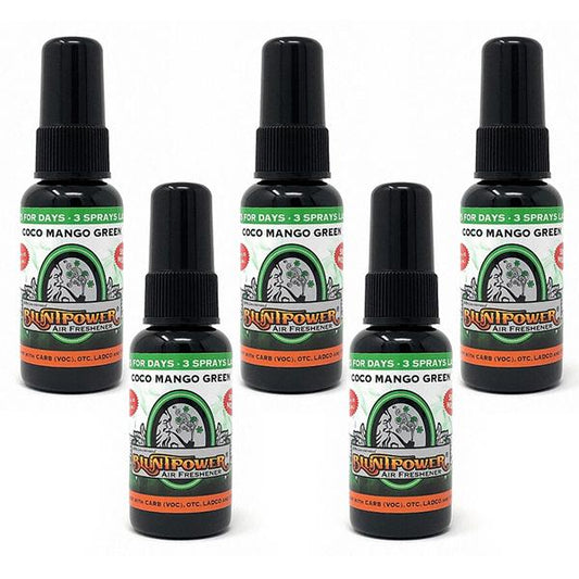 Coco Mango Green Spray Air Freshener Bundle (5 Pack)