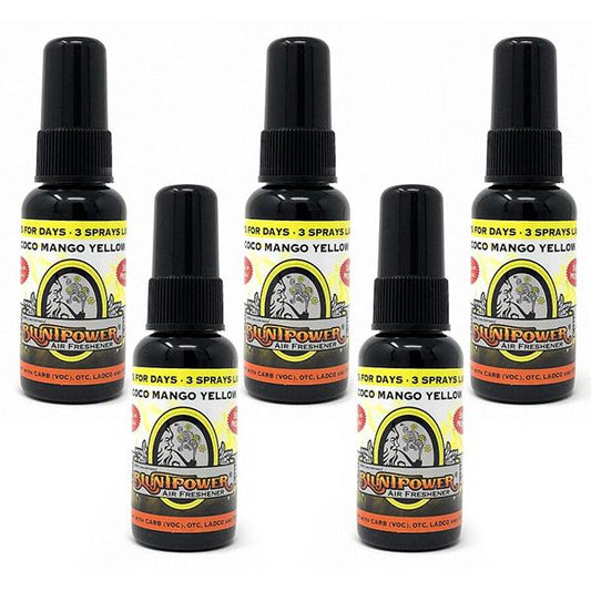 Coco Mango Yellow Spray Air Freshener Bundle (5 Pack)