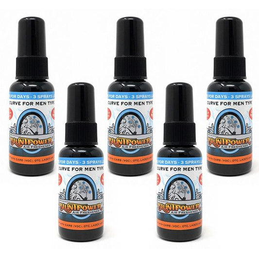Curve Type For Men Spray Air Freshener Bundle (5 Pack)
